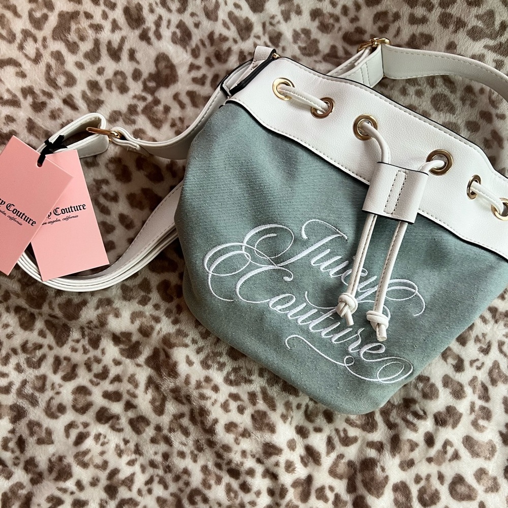 🍒 Juicy Couture “Beach Couture” Denim Bucket Crossbody | NWT | Festival Ready!